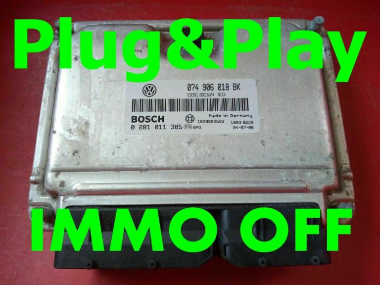Immo OFF Plug&Play ECU VW LT TDI 2,5 AVR 0281011385 - 074906018BK