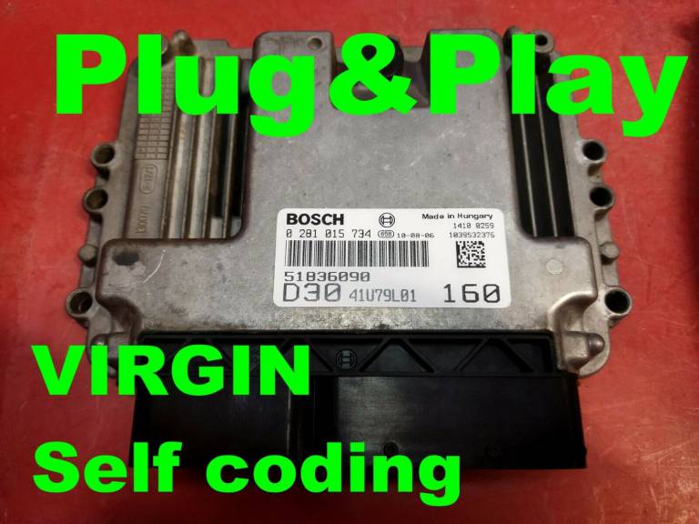 VIRGIN - PLUG&PLAY  Fiat Ducato 3.0 JTD ECU 0281015734 - 51836090