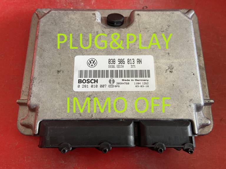 PLUG&PLAY Motorsteuergerät ECU 038906013AN 0281010007 VW Caddy 1,9 SDI IMMO OFF