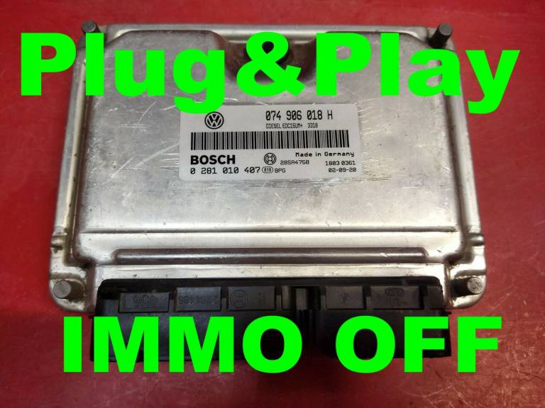 Immo OFF Plug&Play ECU VW LT TDI 2,5 ANJ 0281010407 - 074906018H