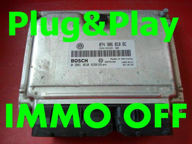 Immo OFF Plug&Play ECU VW LT TDI 2,5 BBE 0281010639 - 074906018BC