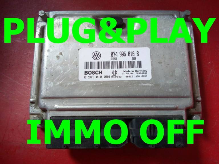 Immo OFF Plug&Play ECU VW T4 TDI 2,5 AJT 0281010084 - 074906018B