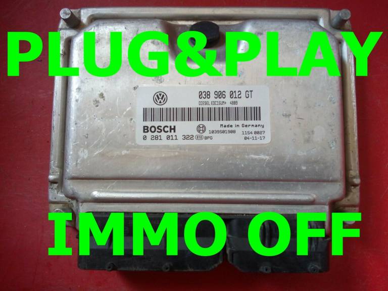 IMMO OFF  Plug&Play VW LUPO 1,7SDI ECU 0281011322 - 038906012GT