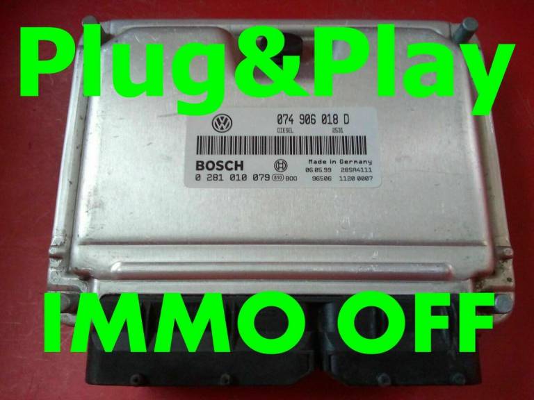 Immo OFF Plug&Play  VW T4 TDI 2,5 AHY 0281010079 - 074906018D
