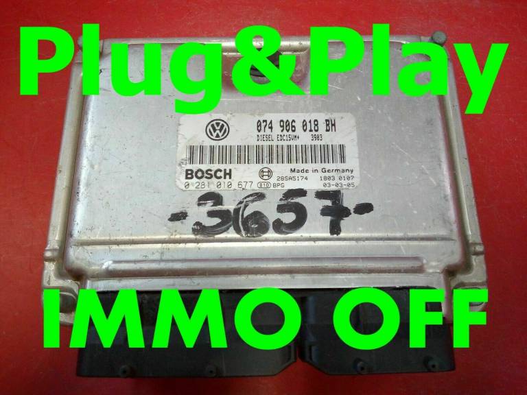 Immo OFF Plug&Play  VW T4 TDI 2,5 AYC 0281010677 - 074906018BH